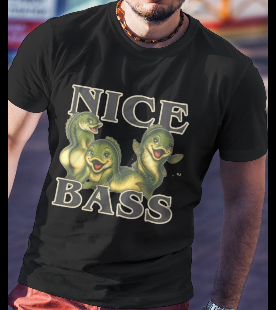 Cheerful Cartoon Fish Trio Nice Bass T-Shirt