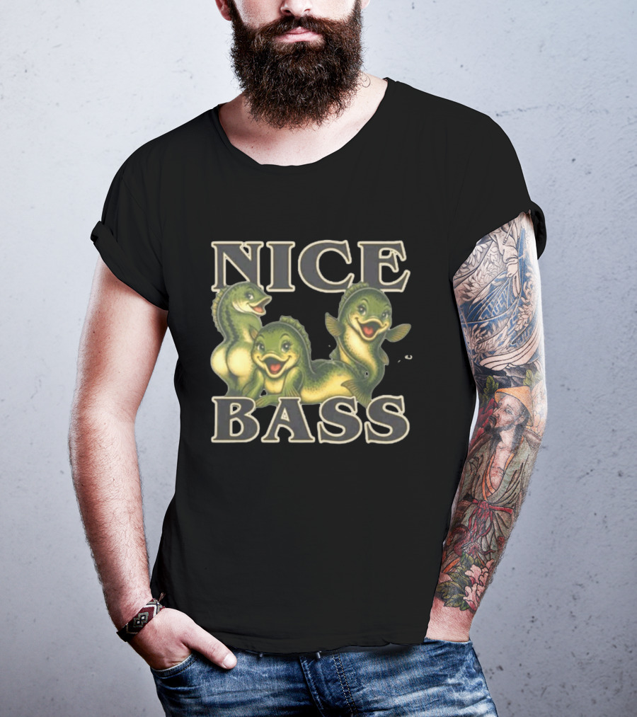 Cheerful Cartoon Fish Trio Nice Bass T-Shirt