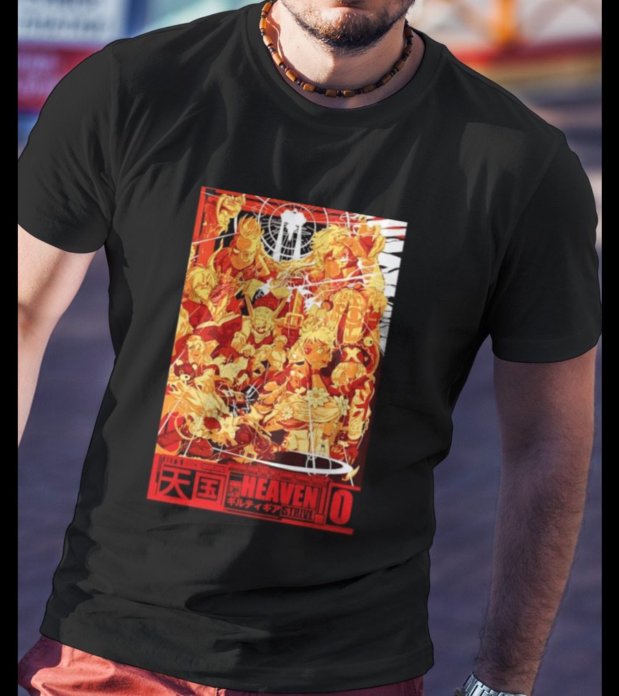 Guilty Gear Strive Characters Sol Badkai Ky Kiske May Ramlethal Heaven 10 Japanese T-Shirt