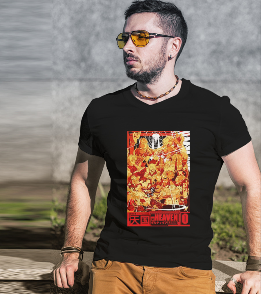 Guilty Gear Strive Characters Sol Badkai Ky Kiske May Ramlethal Heaven 10 Japanese T-Shirt