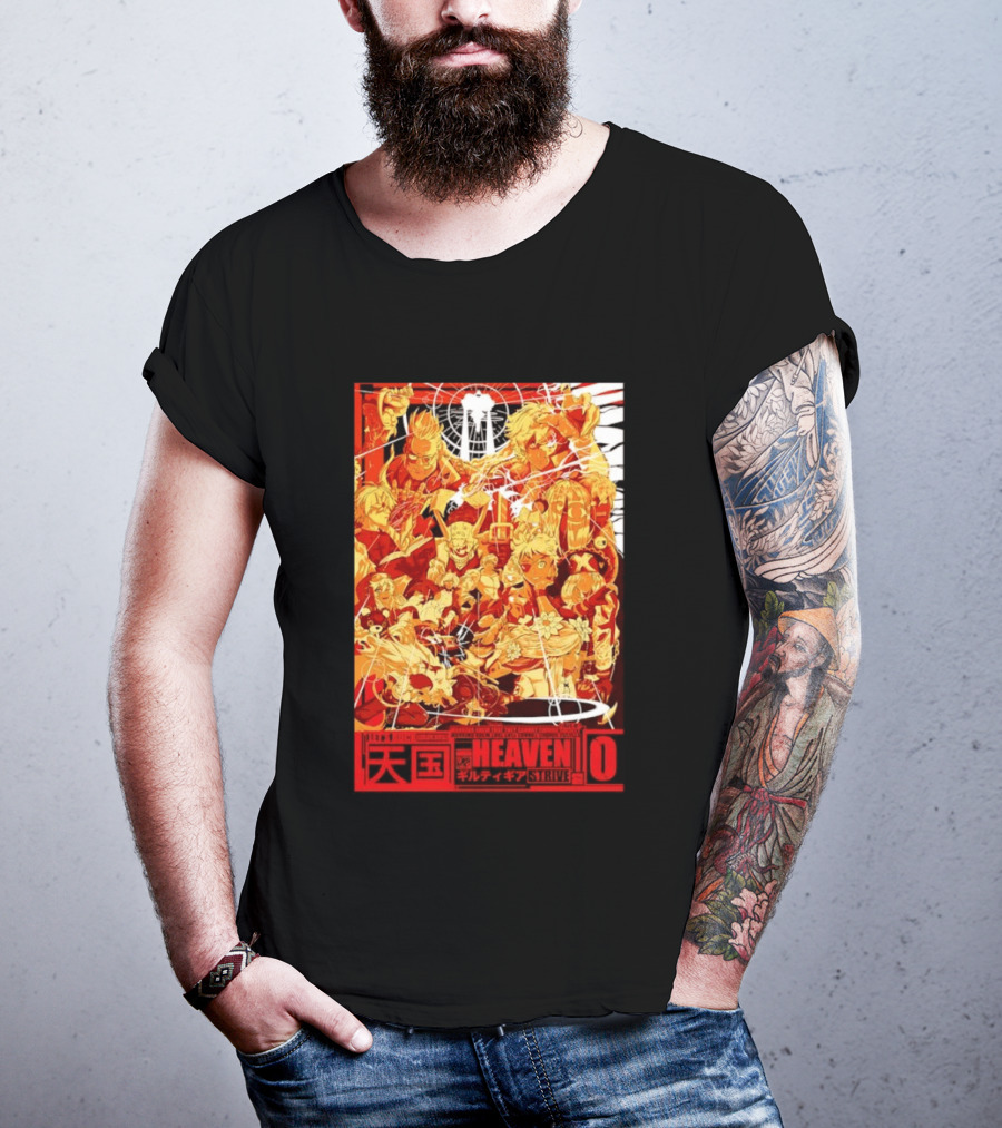 Guilty Gear Strive Characters Sol Badkai Ky Kiske May Ramlethal Heaven 10 Japanese T-Shirt