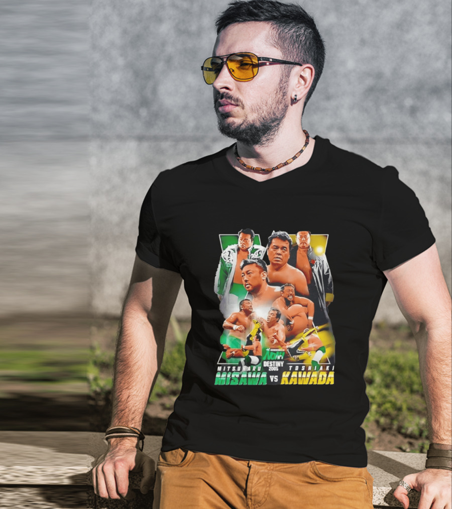 NOAH Destiny 2005 Mitsuharu Misawa Vs Toshiaki Kawada Wrestling Legends Match T-Shirt