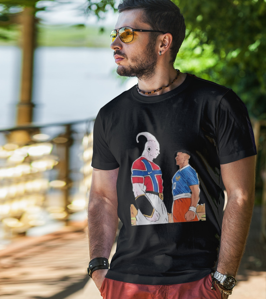Norway Haaland Versus Mbappe France Dragon Ball Z T-Shirt