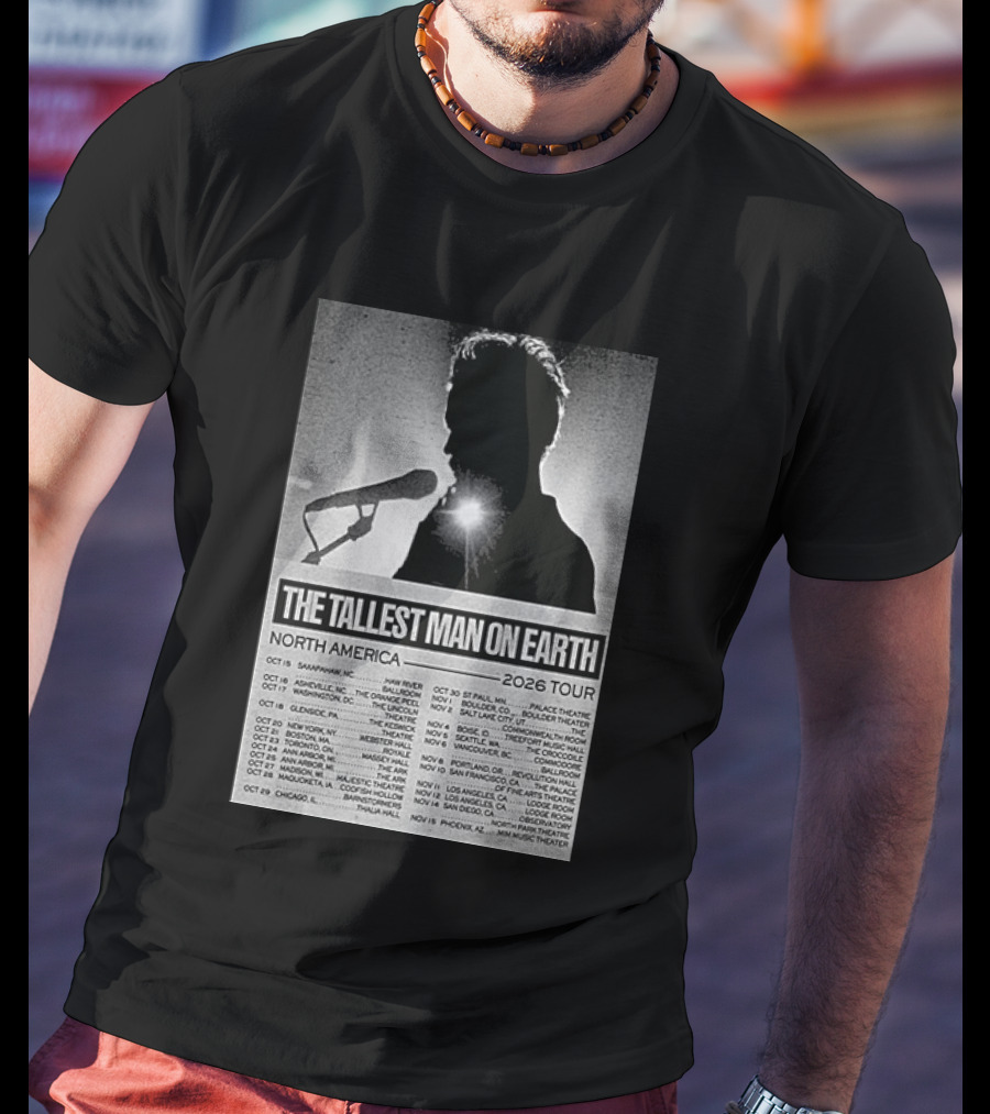 The Tallest Man On Earth North America 2026 Tour Dates T-Shirt