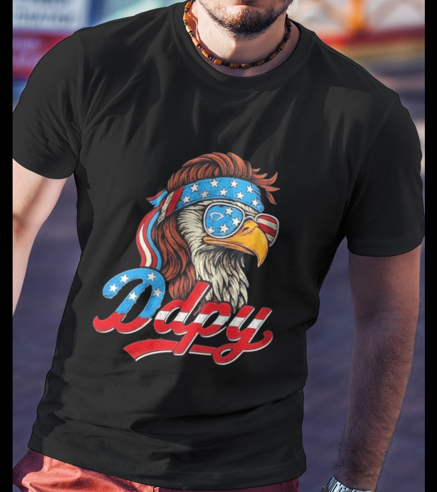 Patriotic Mullet Eagle USA Flag Bandana Ddpy Sunglasses T-Shirt