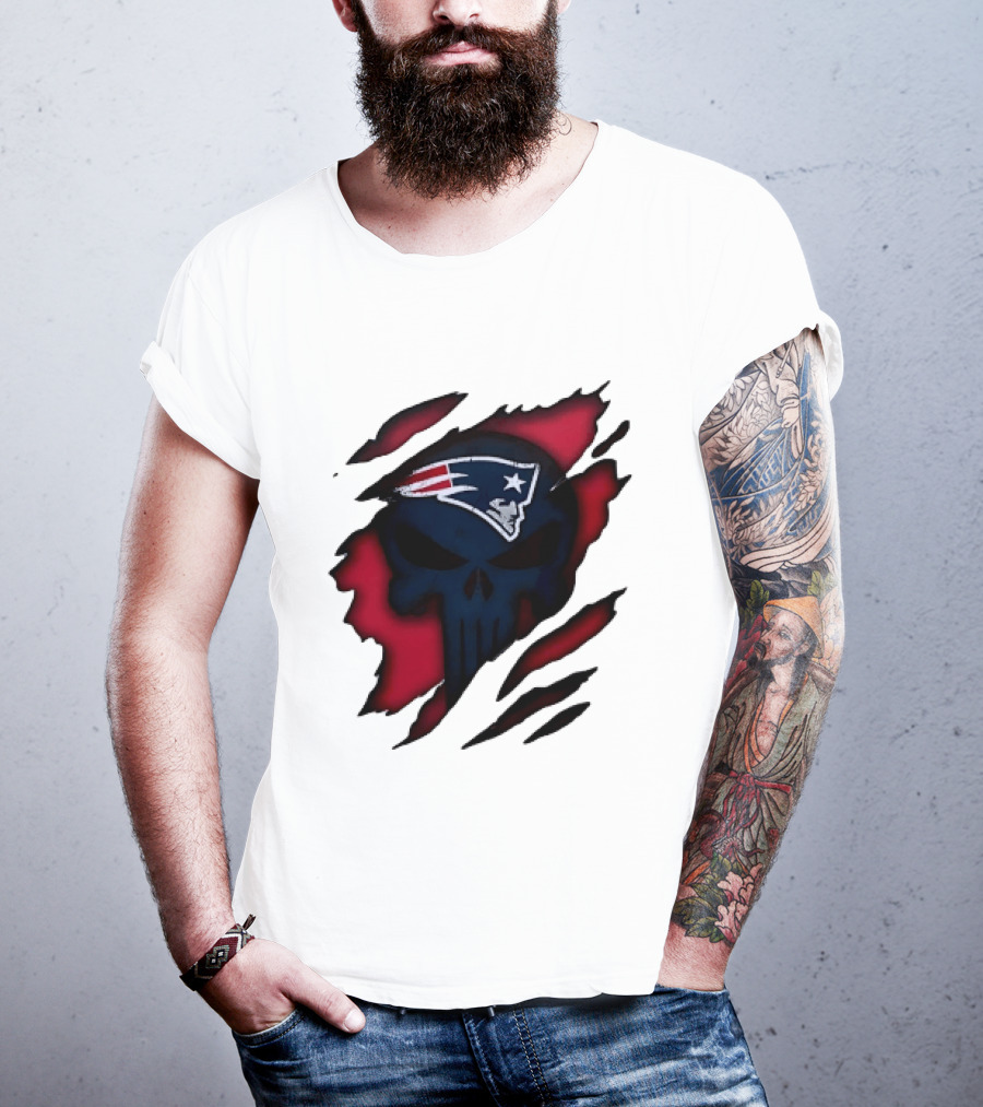 Patriots Skull Rip T-Shirt