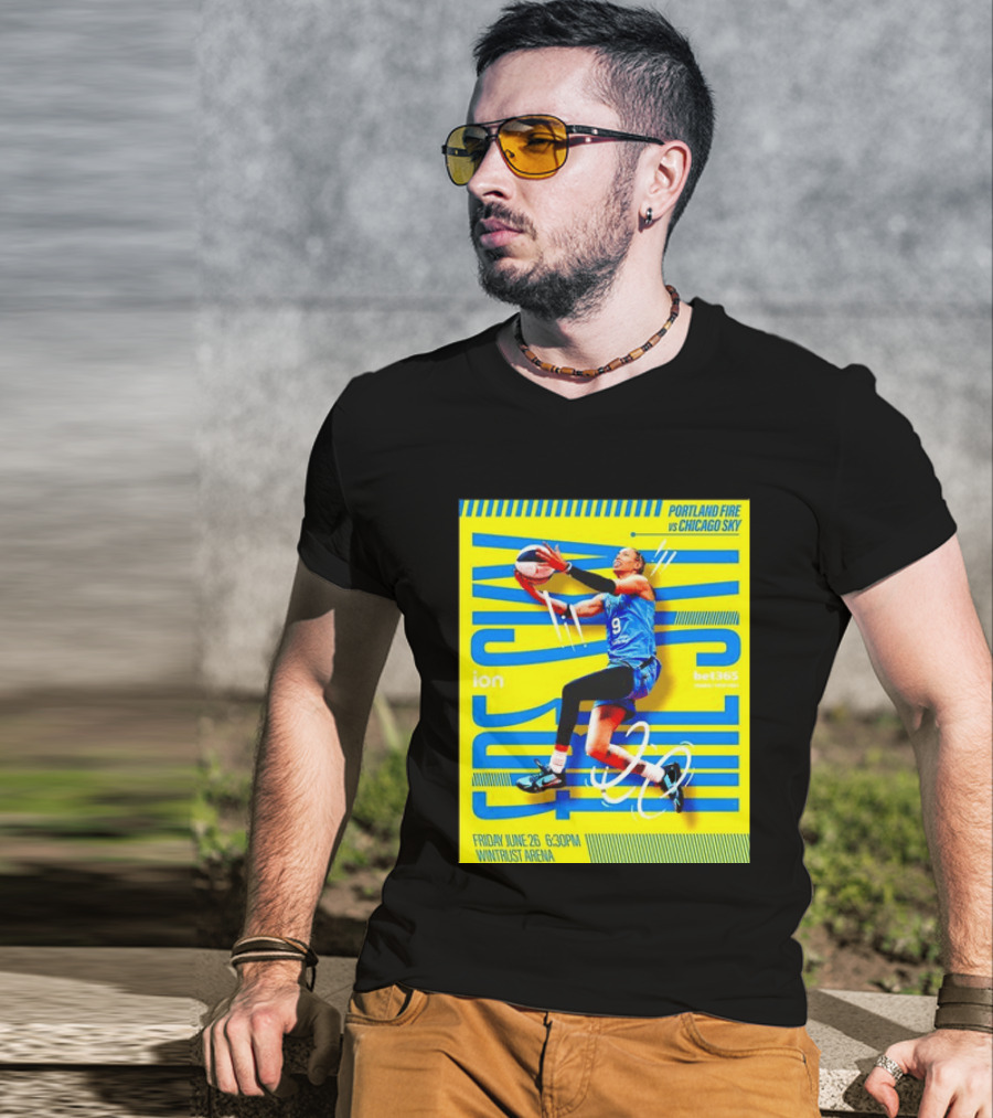 Friday June 26 630PM Wintrust Arena Portland Fire Vs Chicago Sky Basketball Event T-Shirt