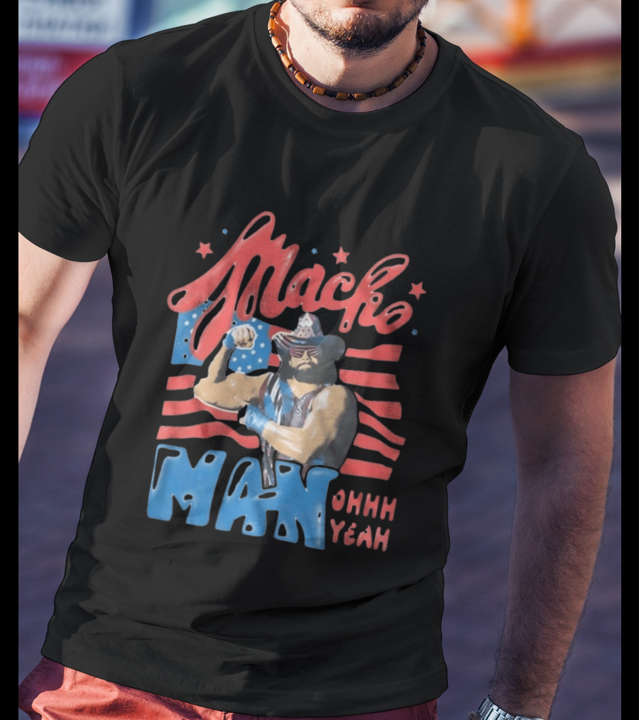 Macho Man Randy Savage American Flag Ohhh Yeah Independence Day T-Shirt