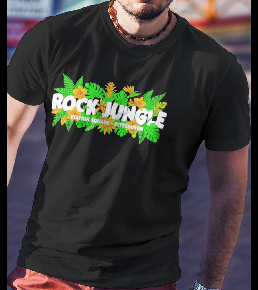 Rock Jungle Station Square Pittsburgh Tropical Foliage T-Shirt