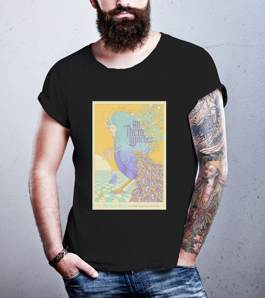 All Them Witches July 3 2026 Parkbuhne Leipzig DE Vintage With Slomosa And Rezn T-Shirt