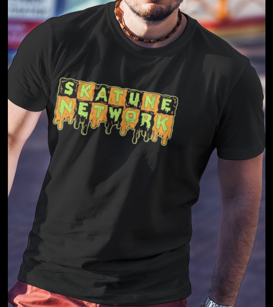 Skatune Network Horror Dripping Gooey Text Halloween T-Shirt