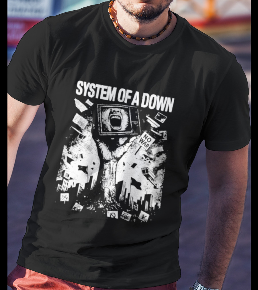 System Of A Down War Protest Television T-Shirt
