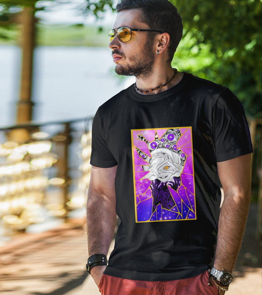 Makima Chainsaw Man Stained Glass Cosmic Galaxy Eyes T-Shirt