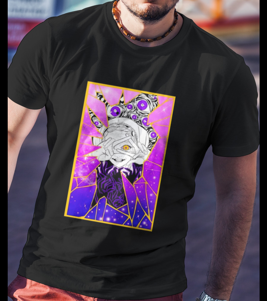 Makima Chainsaw Man Stained Glass Cosmic Galaxy Eyes T-Shirt