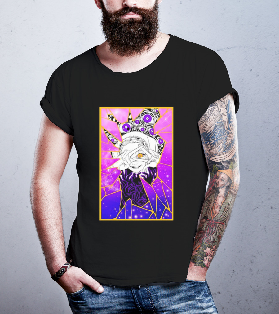 Makima Chainsaw Man Stained Glass Cosmic Galaxy Eyes T-Shirt
