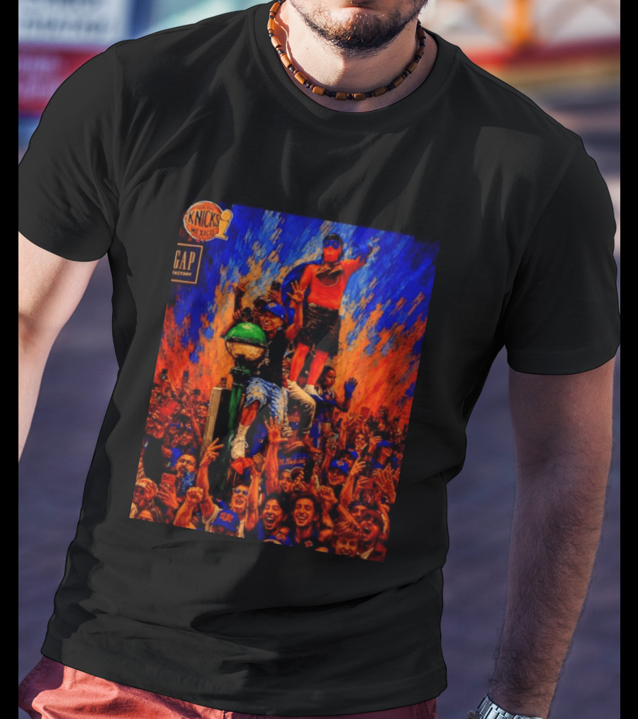 Knicks Fans Celebration New York Subway Graffiti Mexico NBA T-Shirt