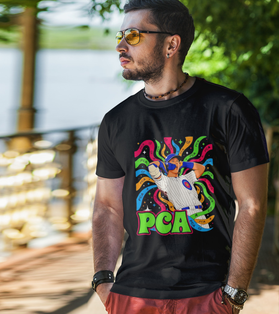 PCA Baseball Player Vibe Retro Style With Cosmic T-Shirt