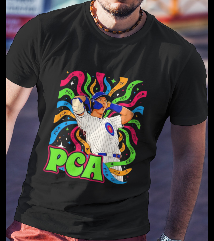 PCA Baseball Player Vibe Retro Style With Cosmic T-Shirt