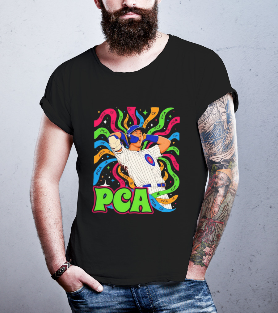 PCA Baseball Player Vibe Retro Style With Cosmic T-Shirt