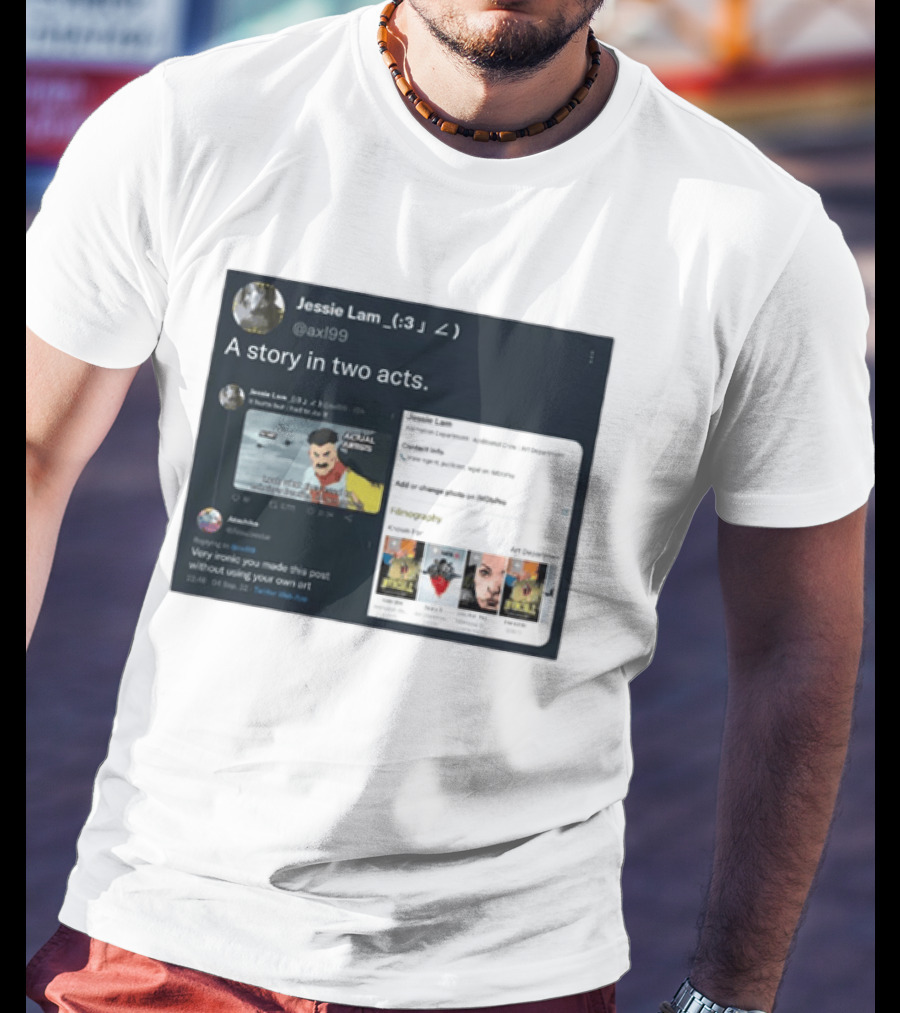 Jessie Lam A Story In Two Acts Tweet Comic Art Reference T-Shirt