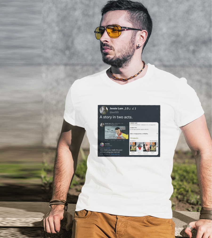 Jessie Lam A Story In Two Acts Tweet Comic Art Reference T-Shirt