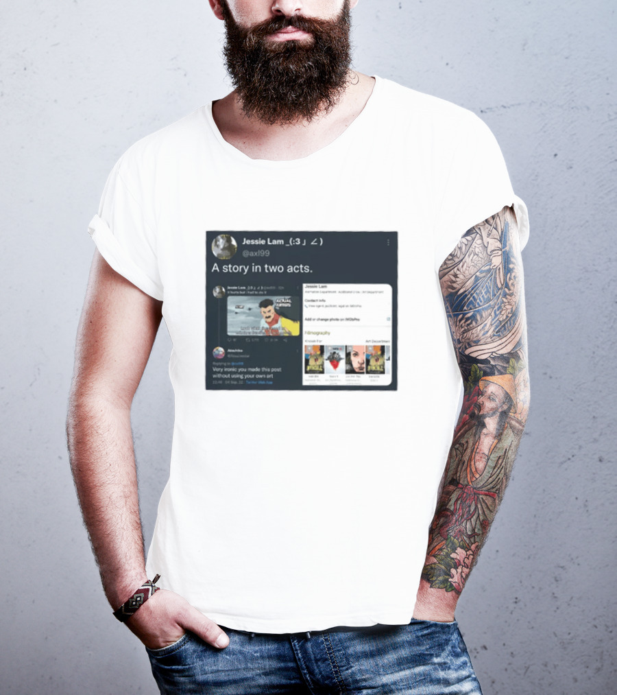 Jessie Lam A Story In Two Acts Tweet Comic Art Reference T-Shirt