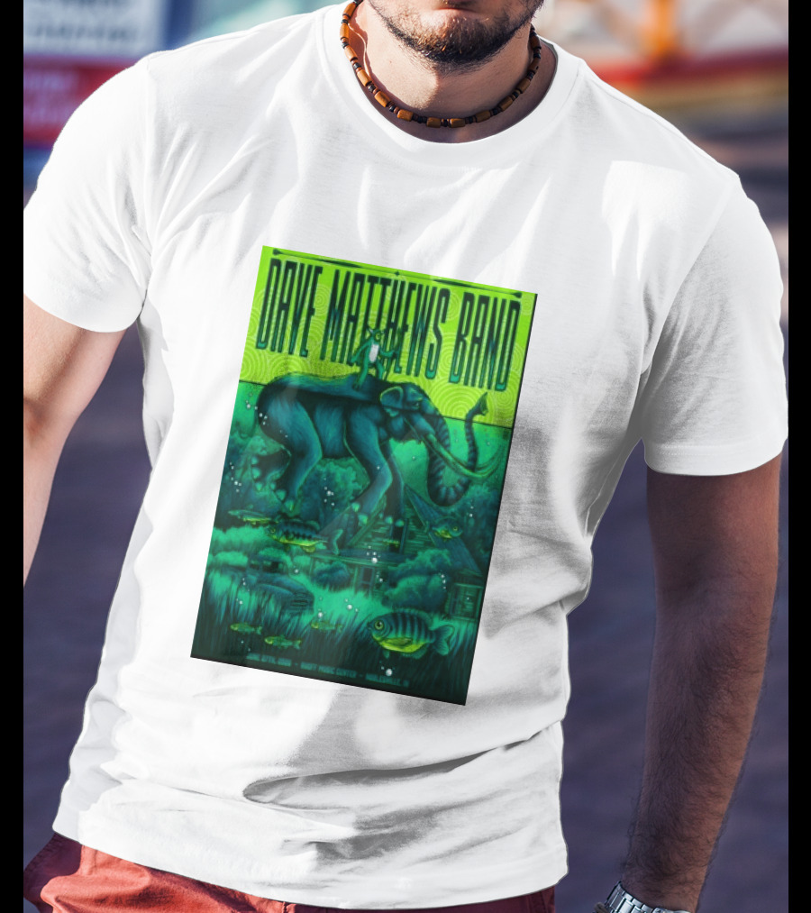 Dave Matthews Band Noblesville IN June 27 2026 Frog Elephant Lillypad Dreamscape T-Shirt