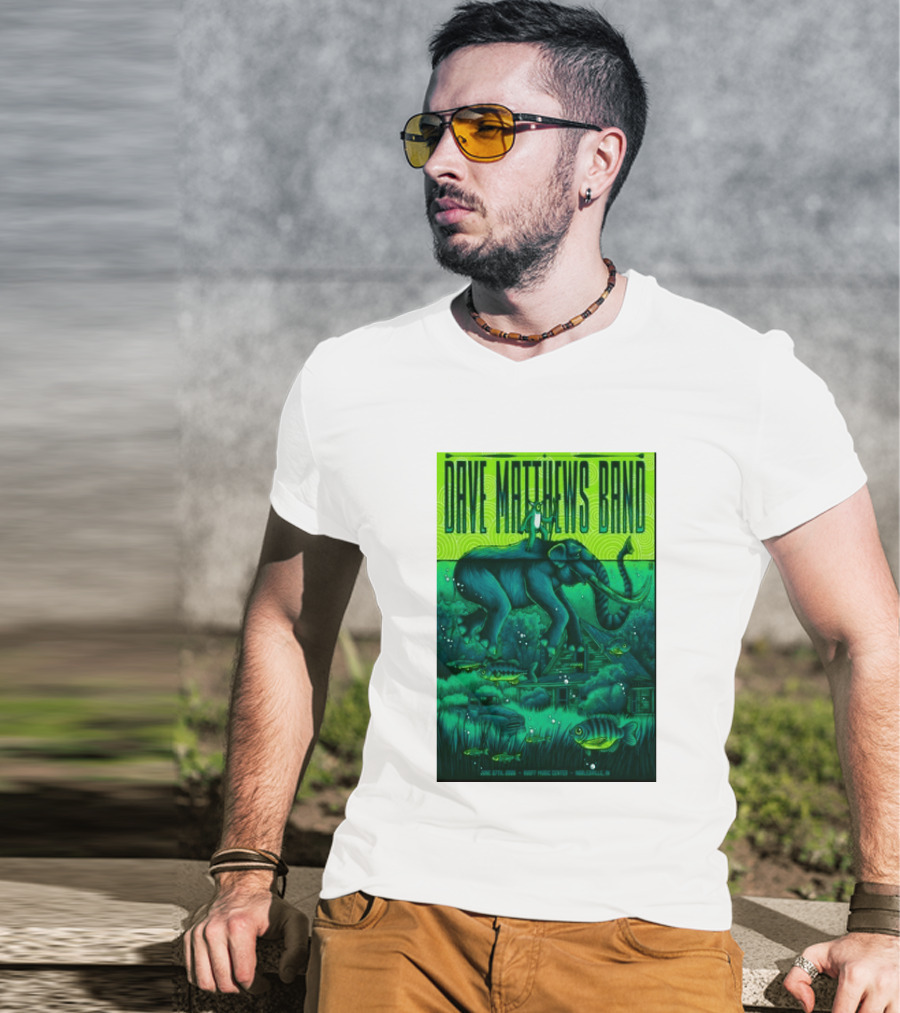 Dave Matthews Band Noblesville IN June 27 2026 Frog Elephant Lillypad Dreamscape T-Shirt
