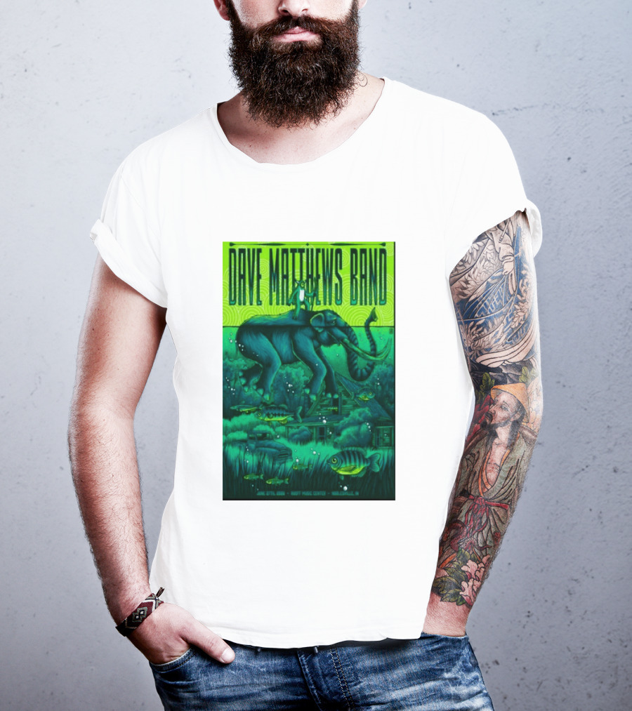 Dave Matthews Band Noblesville IN June 27 2026 Frog Elephant Lillypad Dreamscape T-Shirt