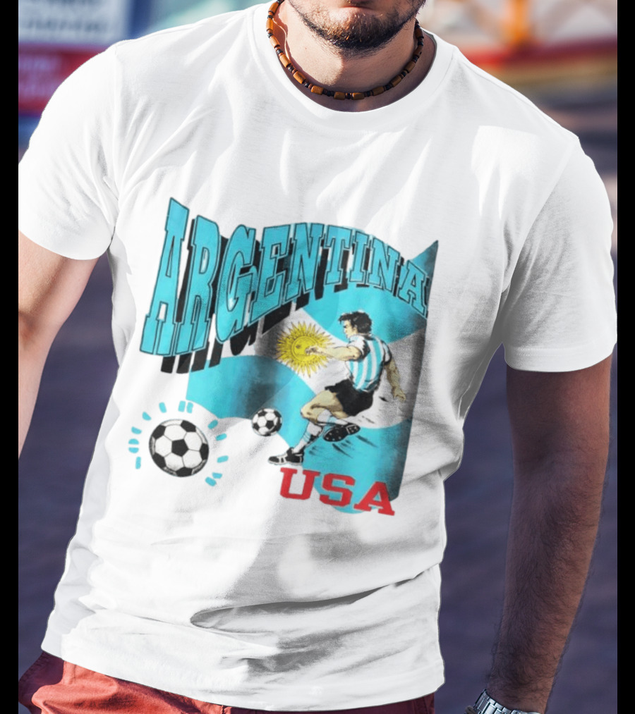 Argentina National Football Maradona Sun Of May USA Soccer T-Shirt