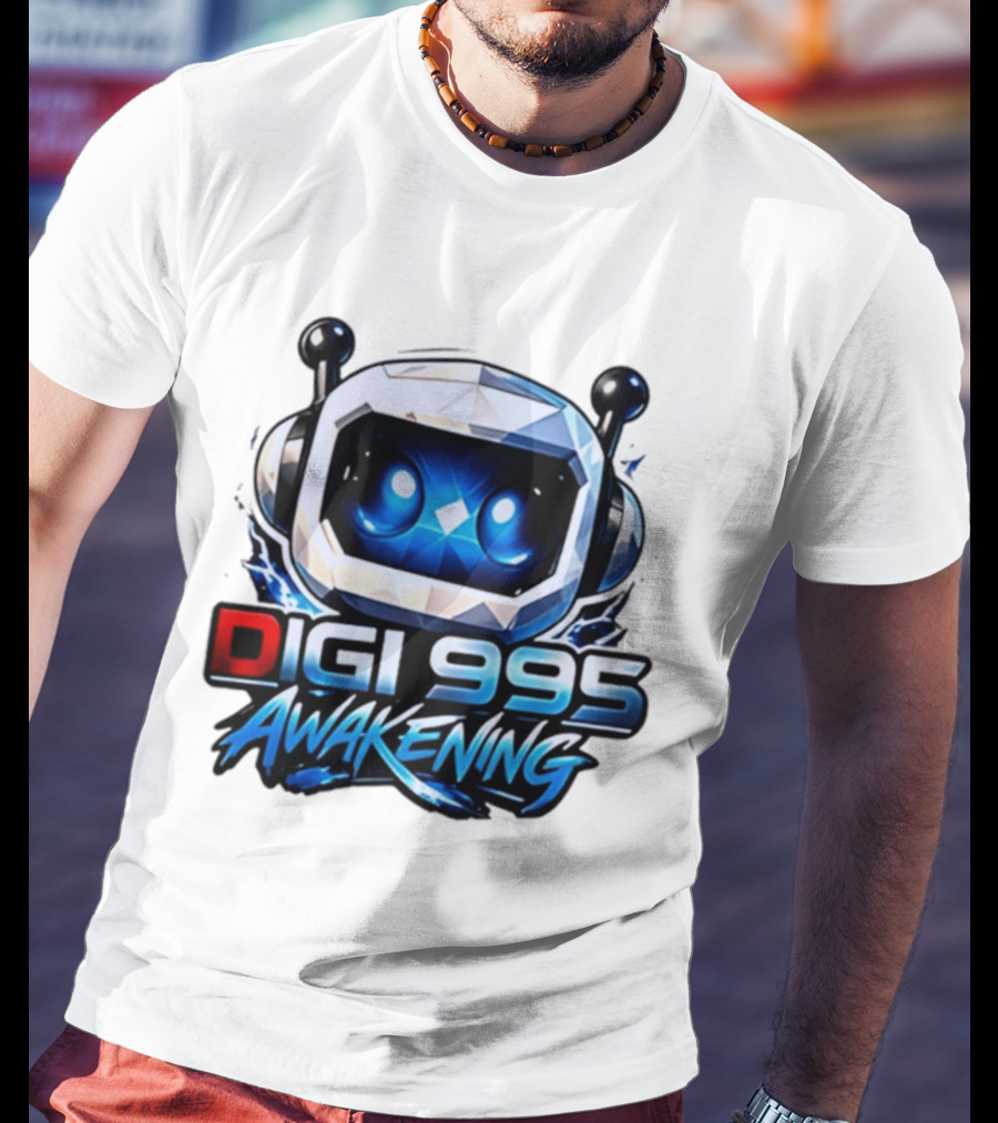 Digi 995 Awakening Robot Gaming Blue Eyes Technology T-Shirt