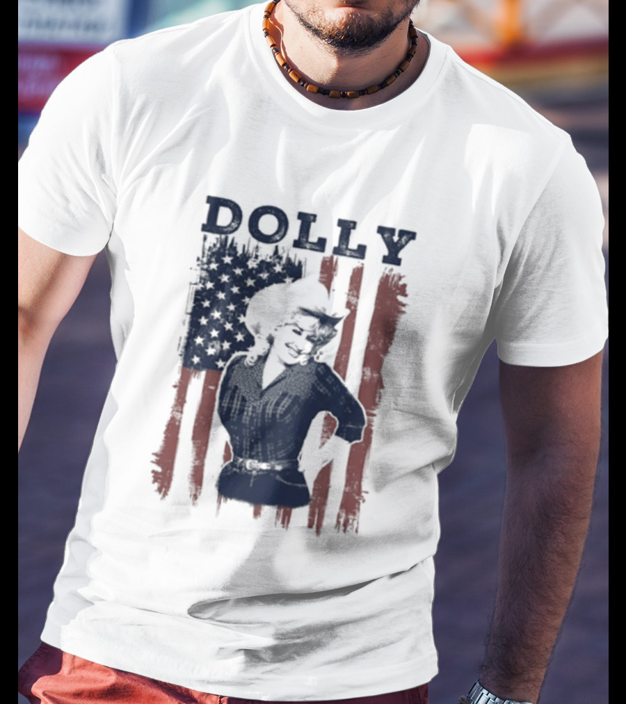 Dolly Parton American Flag Patriotic T-Shirt