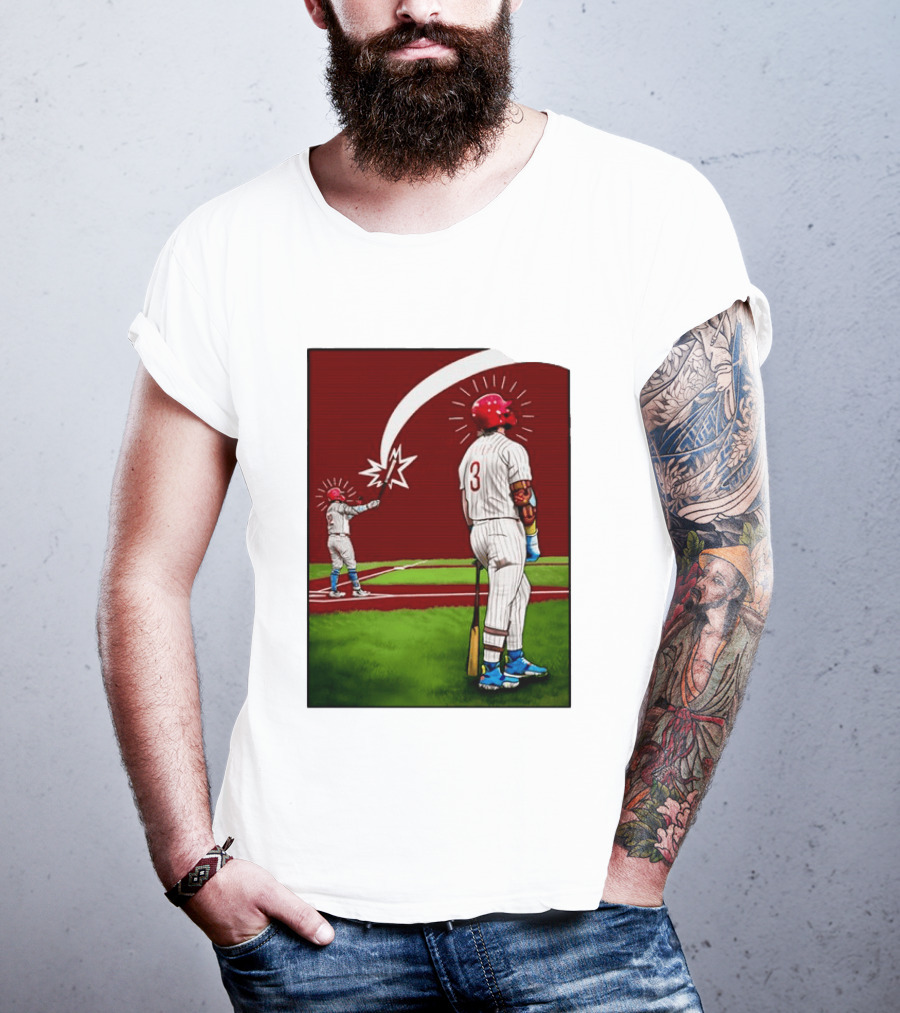 Kyle Schwarber Bryce Harper Philadelphia Phillies MLB Baseball Players T-Shirt