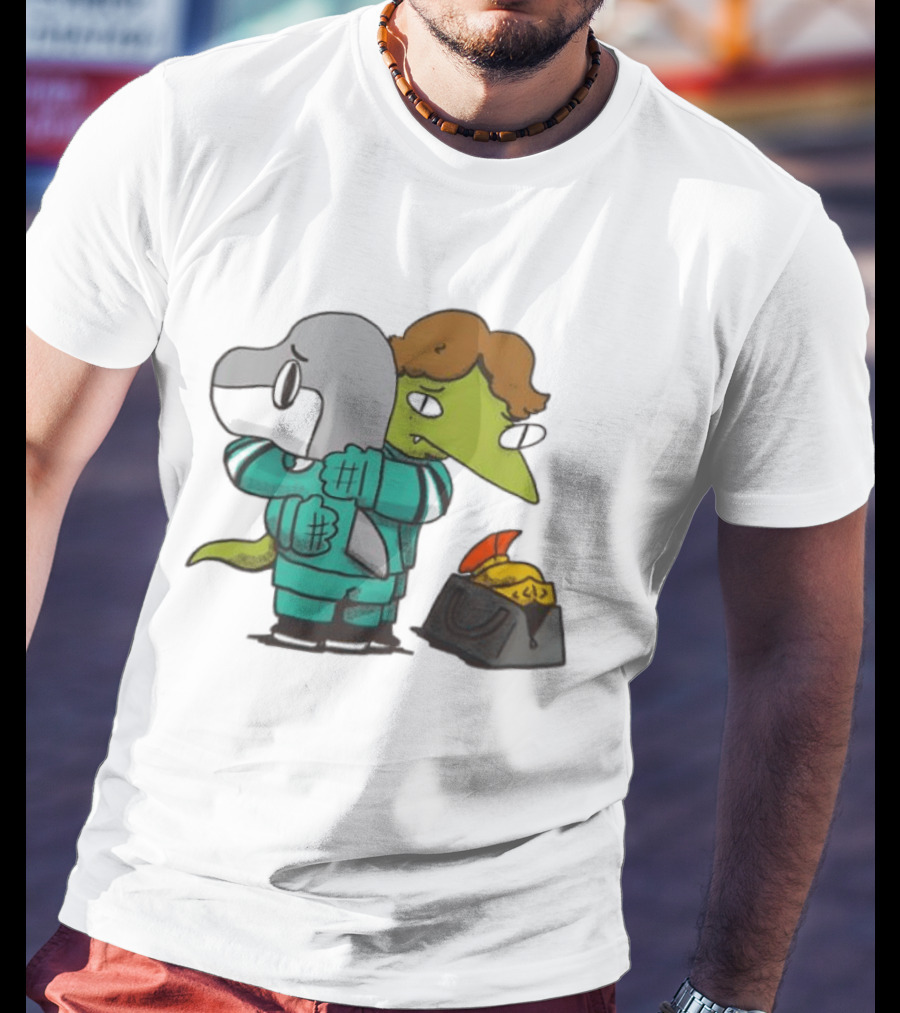 Macklin Celebrini San Jose Sharks NHL Hugging Hockey Characters T-Shirt