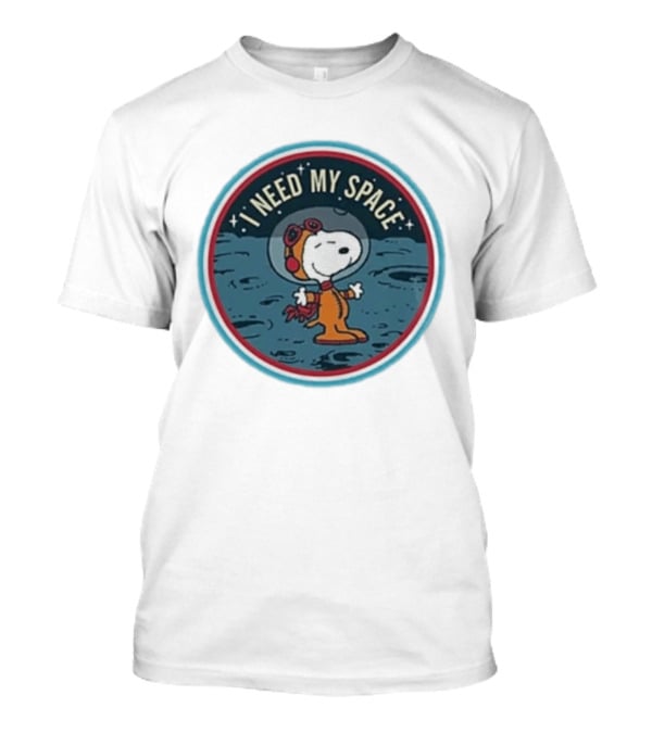 Peanuts Snoopy Astronaut I Need My Space Moon Exploration T-Shirt