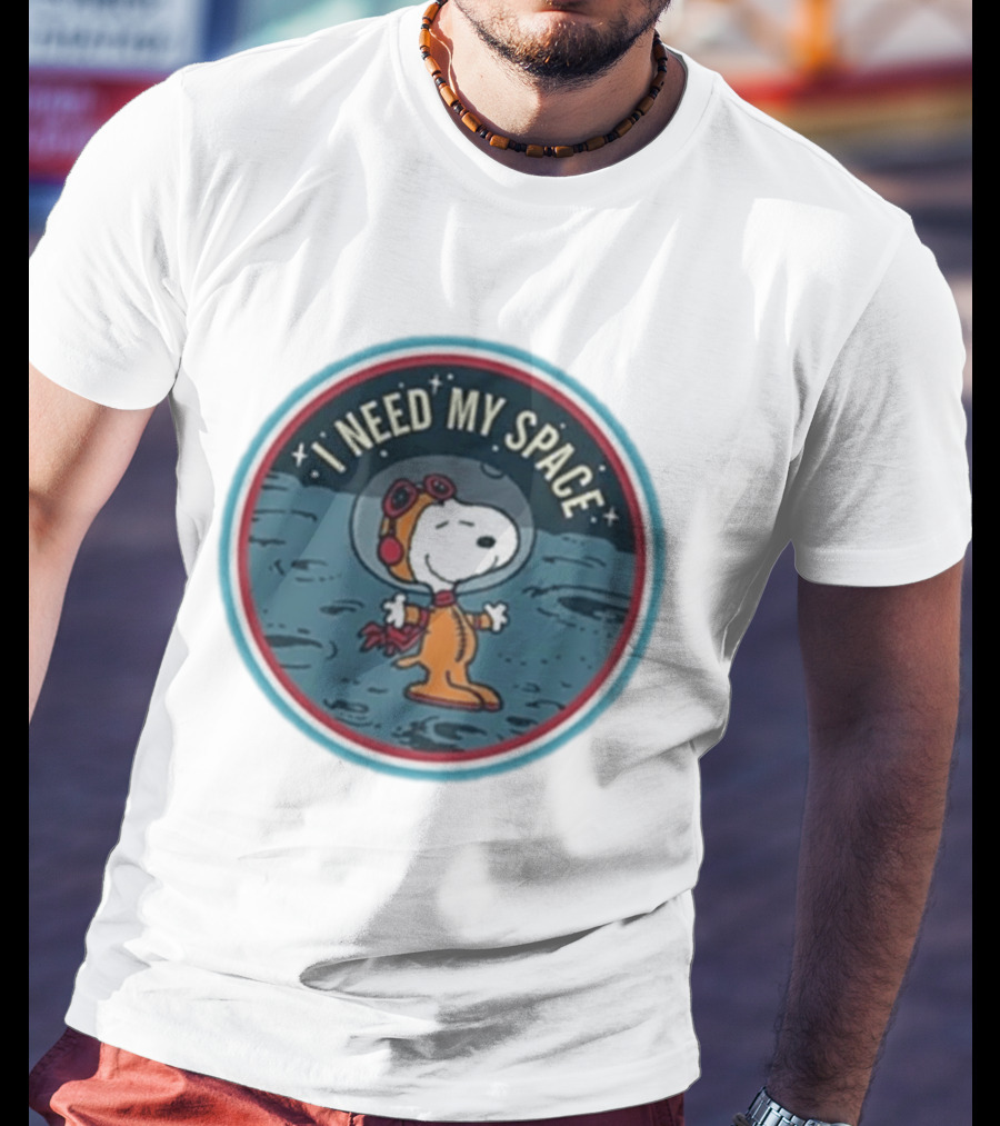 Peanuts Snoopy Astronaut I Need My Space Moon Exploration T-Shirt