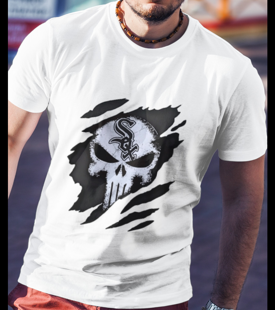 Chicago White Sox Punisher Skull Mashup T-Shirt