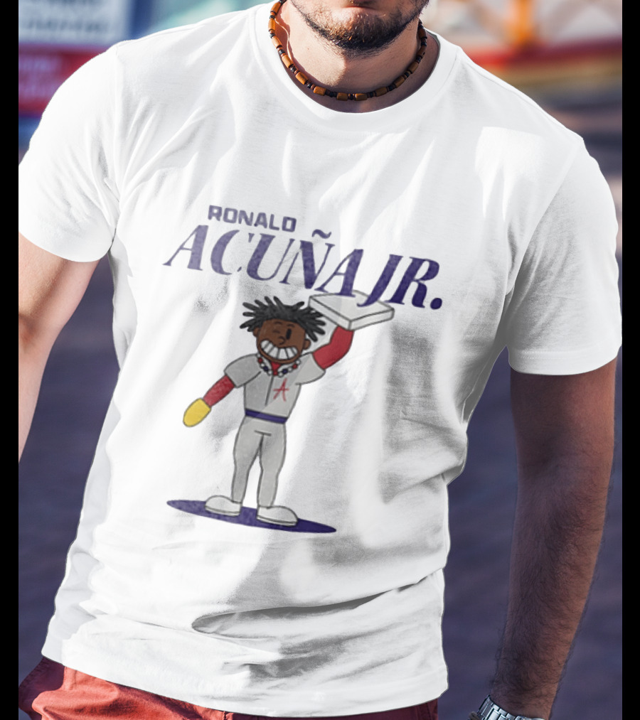 Ronald Acuna Jr Atlanta Braves Cartoon Character Summer Collection T-Shirt