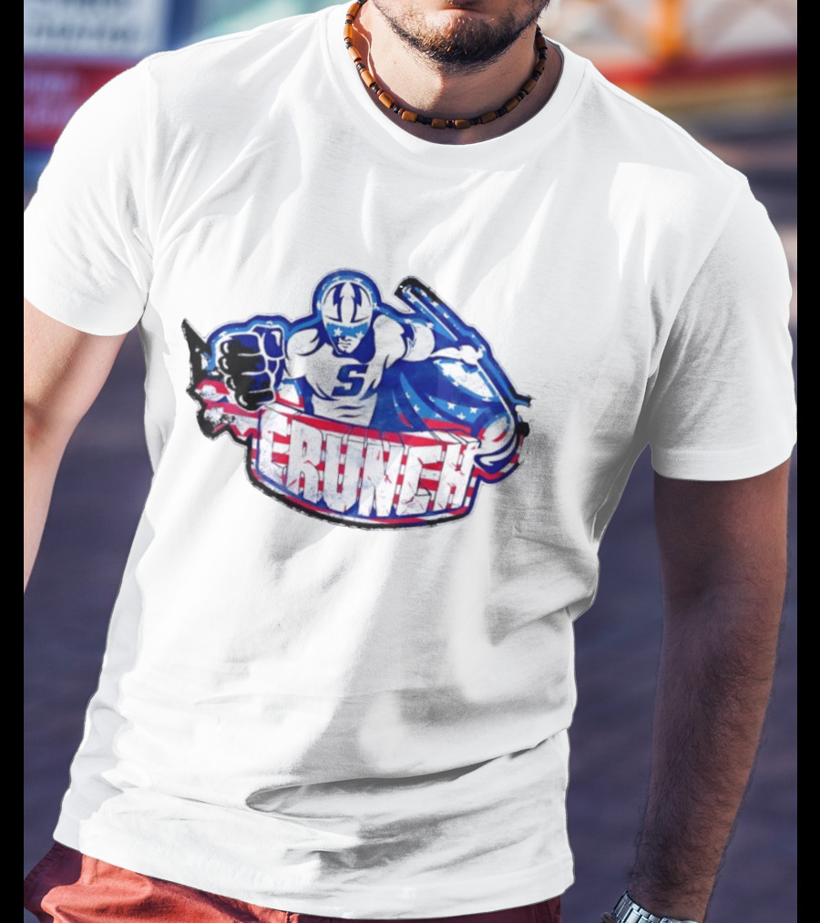 Syracuse Crunch Superhero Logo Stars And Stripes T-Shirt