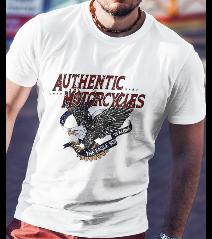 Authentic Motorcycles The Eagle Soars Alone T-Shirt