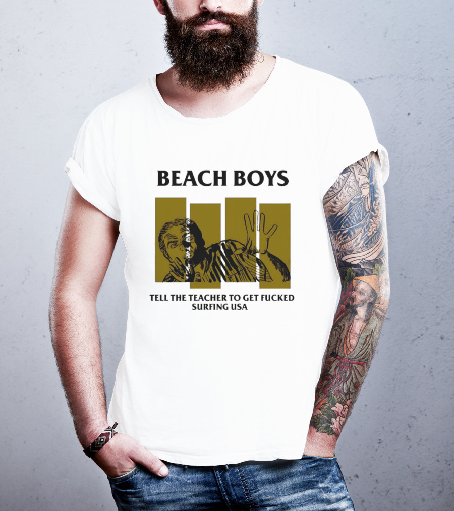 Beach Boys Tell The Teacher To Get Fucked Surfing USA Vintage Comic T-Shirt