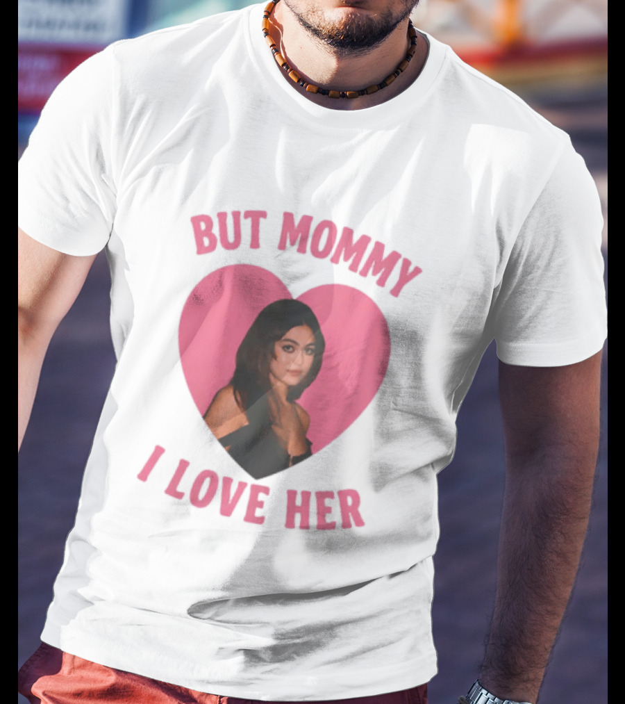 But Mommy I Love Her Pink Heart Design With Mika Abdalla Image T-Shirt