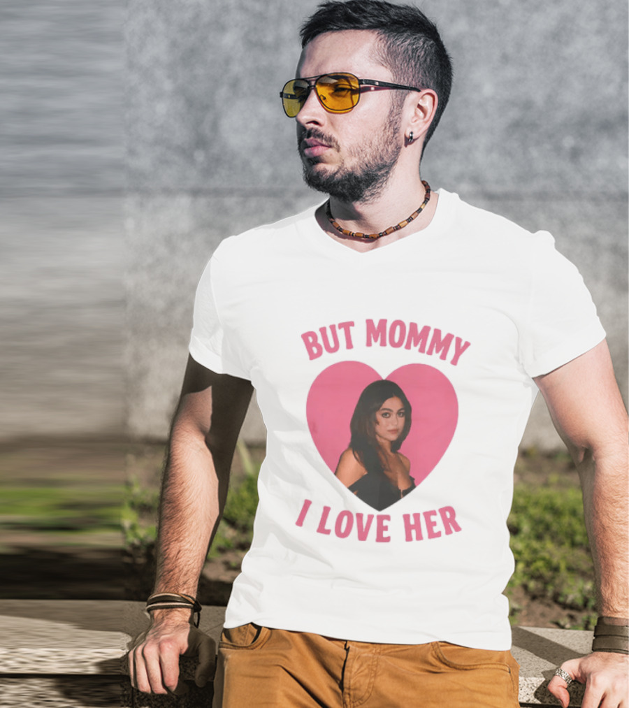 But Mommy I Love Her Pink Heart Design With Mika Abdalla Image T-Shirt