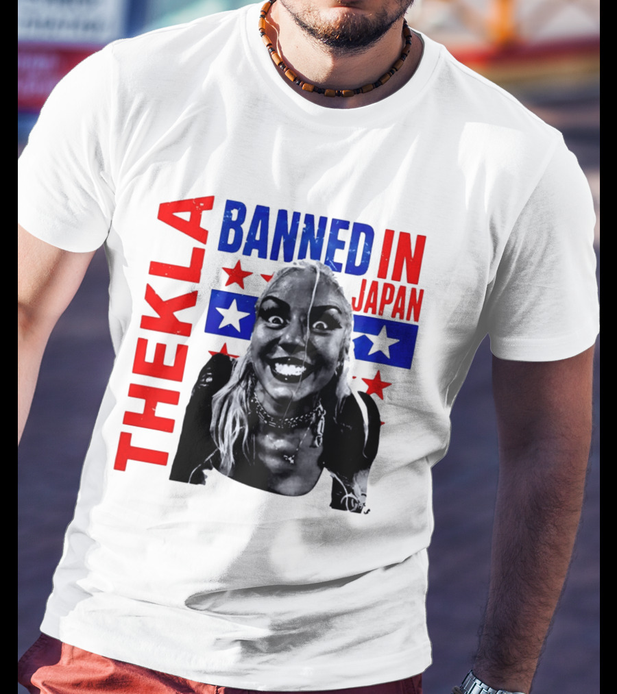 Thekla Banned In Japan Bold Red Blue Stars T-Shirt