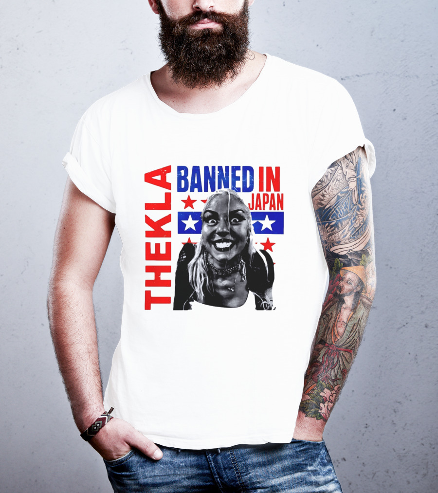 Thekla Banned In Japan Bold Red Blue Stars T-Shirt