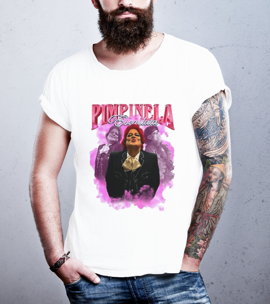 Pimpinela Escarlata Kissing Pose With Pink Smoke Backdrop T-Shirt
