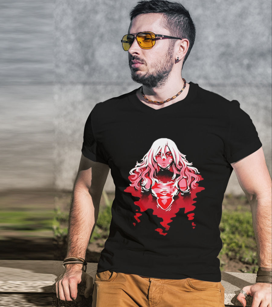 Power Makima Chainsaw Man Red Blood Anime T-Shirt