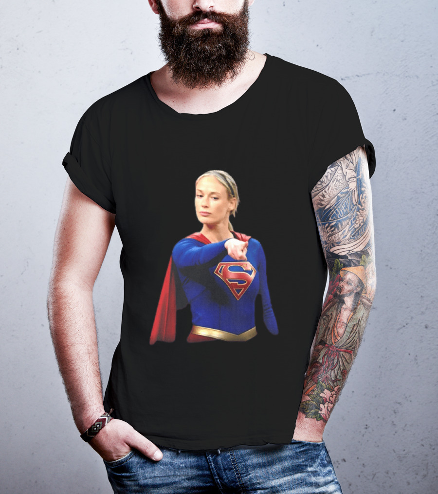 Supergirl Sophie Cunningham Pointing Indiana Fever WNBA T-Shirt