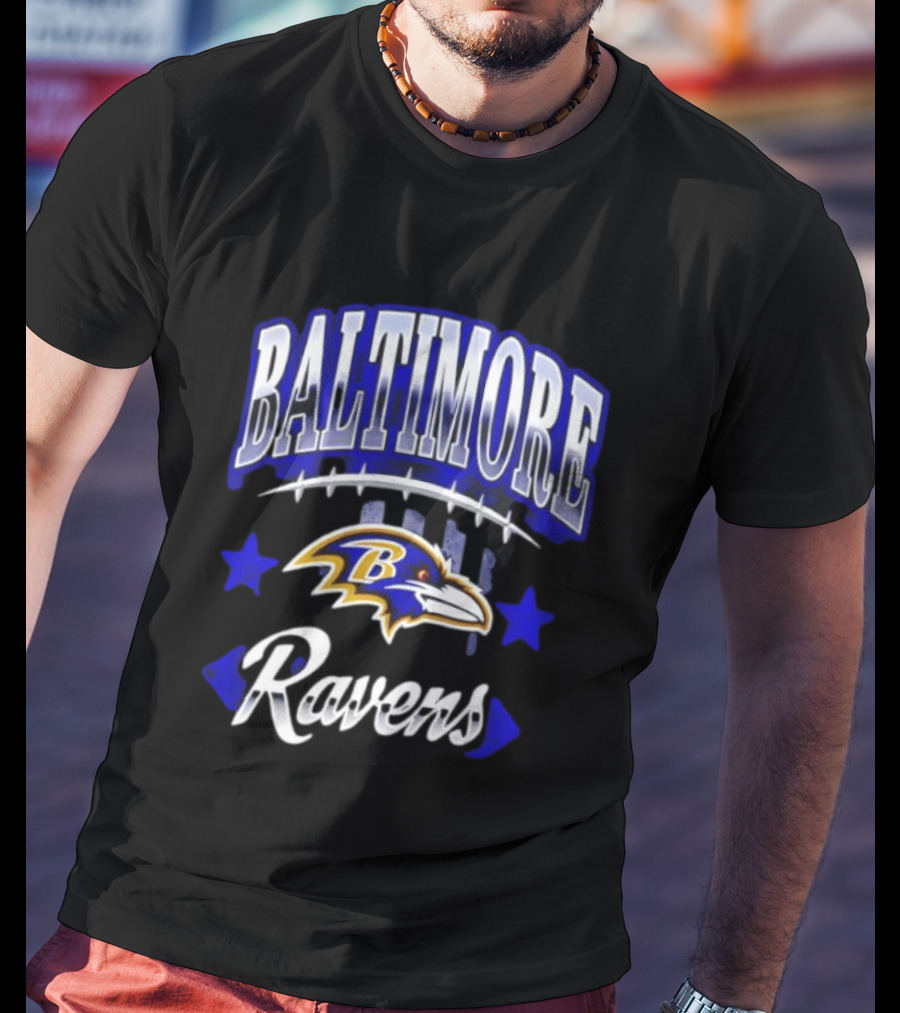 Baltimore Ravens NFL Team Logo And Stars 2026 T-Shirt