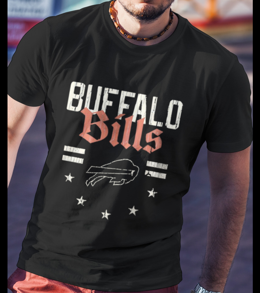 Buffalo Bills Americana Patriotic Stars And Stripes Team Pride T-Shirt